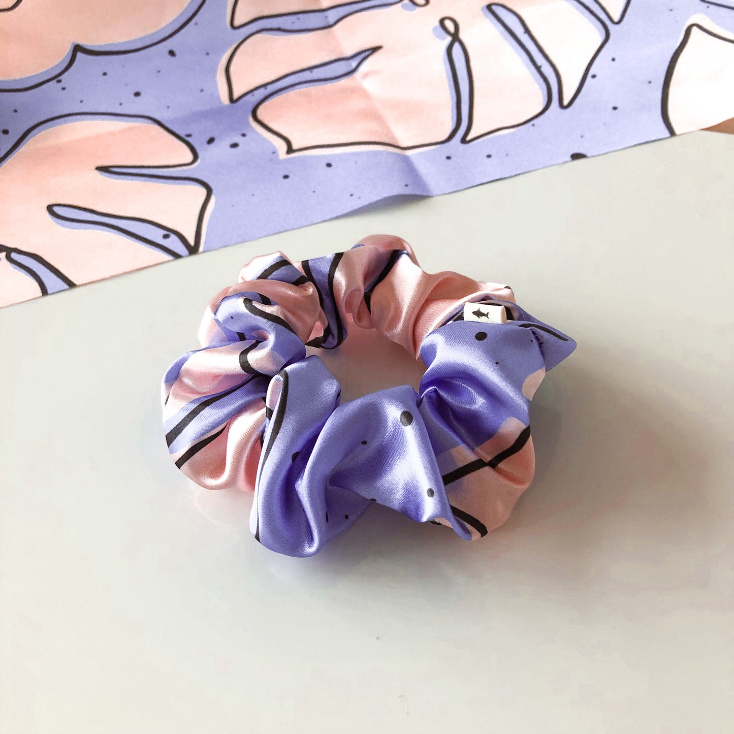 Large Leaf Scrunchie