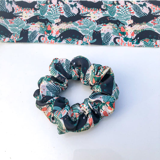 Garden Black Cat Scrunchie